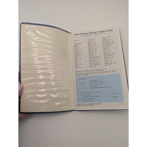 Vintage 1989 Rand McNally Pocket Road Atlas UAW United Slate Union Made Blue